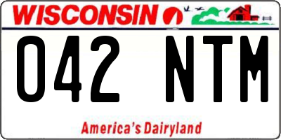 WI license plate 042NTM