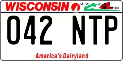 WI license plate 042NTP