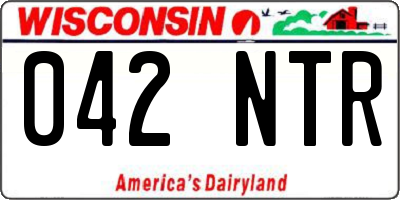 WI license plate 042NTR