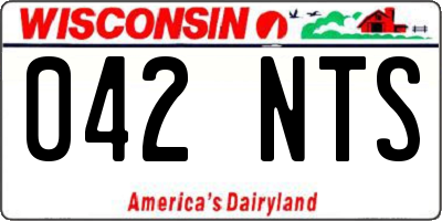 WI license plate 042NTS