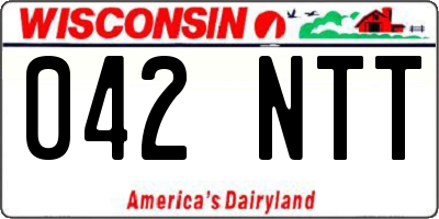 WI license plate 042NTT
