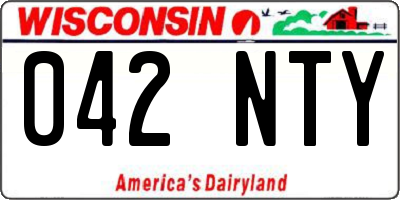WI license plate 042NTY