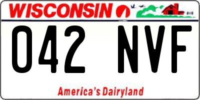 WI license plate 042NVF