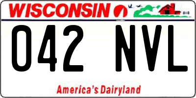 WI license plate 042NVL