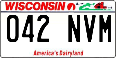 WI license plate 042NVM