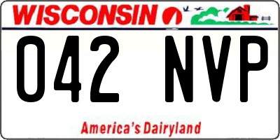 WI license plate 042NVP