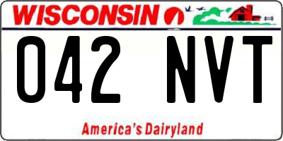 WI license plate 042NVT