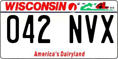 WI license plate 042NVX