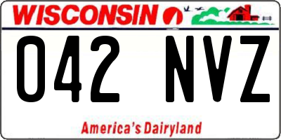 WI license plate 042NVZ