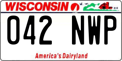 WI license plate 042NWP