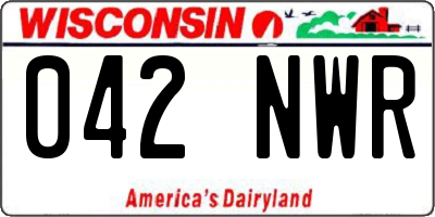 WI license plate 042NWR