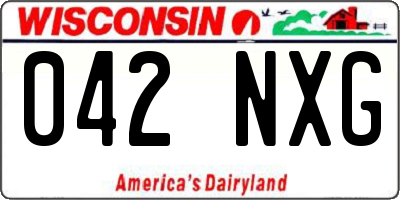 WI license plate 042NXG