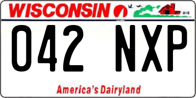 WI license plate 042NXP