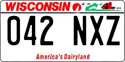 WI license plate 042NXZ