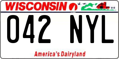 WI license plate 042NYL