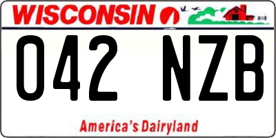 WI license plate 042NZB
