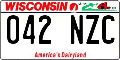 WI license plate 042NZC