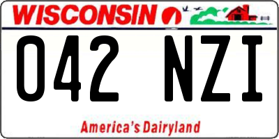 WI license plate 042NZI