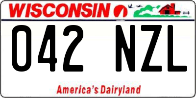 WI license plate 042NZL