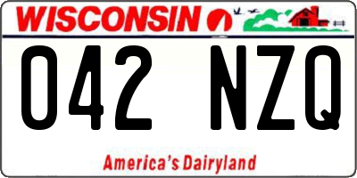 WI license plate 042NZQ