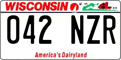 WI license plate 042NZR