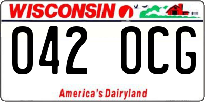 WI license plate 042OCG