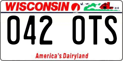 WI license plate 042OTS