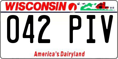 WI license plate 042PIV