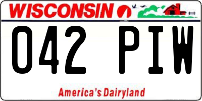 WI license plate 042PIW