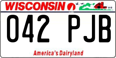 WI license plate 042PJB