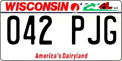 WI license plate 042PJG
