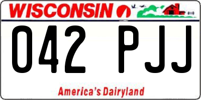 WI license plate 042PJJ