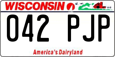 WI license plate 042PJP