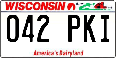 WI license plate 042PKI