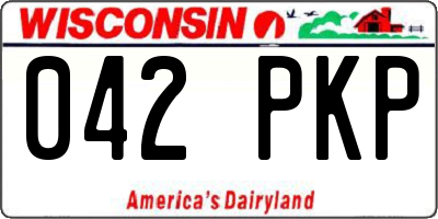 WI license plate 042PKP