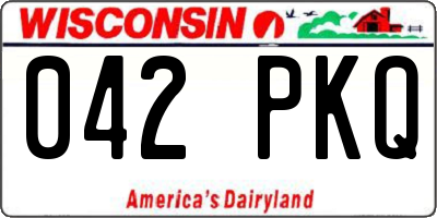 WI license plate 042PKQ