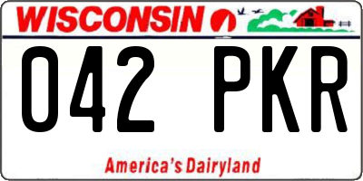 WI license plate 042PKR