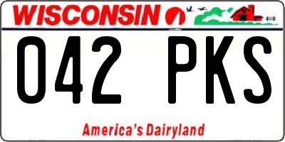 WI license plate 042PKS