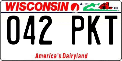 WI license plate 042PKT