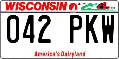 WI license plate 042PKW