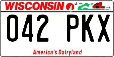 WI license plate 042PKX