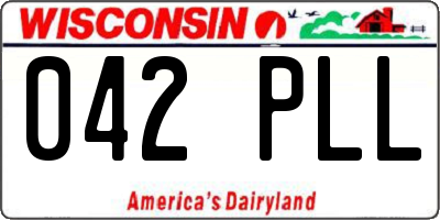 WI license plate 042PLL