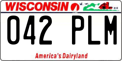 WI license plate 042PLM