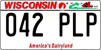 WI license plate 042PLP