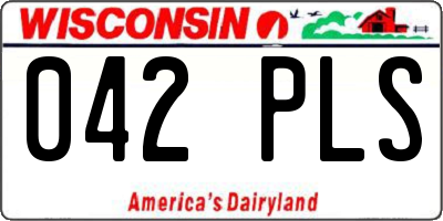 WI license plate 042PLS