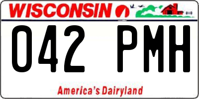 WI license plate 042PMH