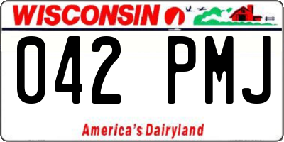 WI license plate 042PMJ