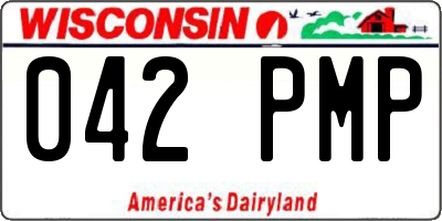 WI license plate 042PMP