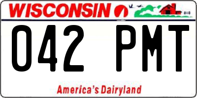 WI license plate 042PMT
