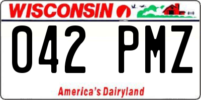 WI license plate 042PMZ